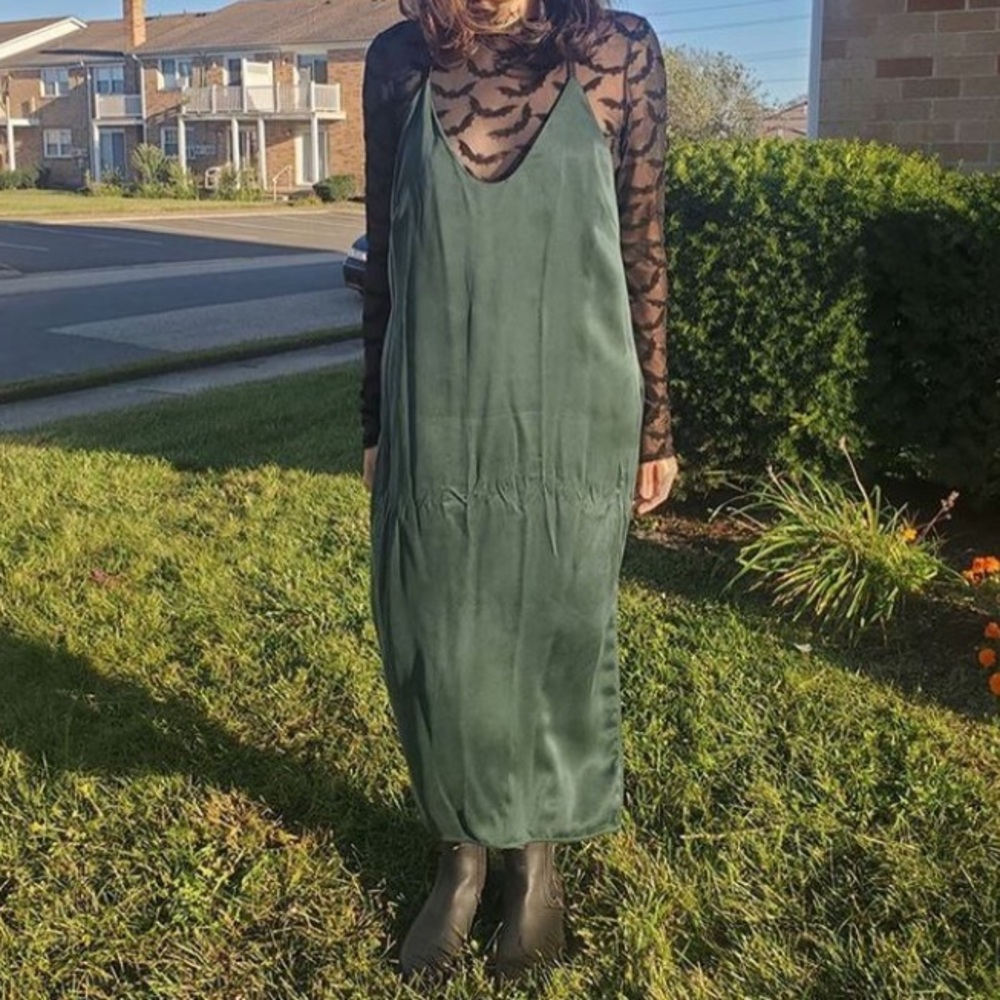 Lunya slip dress in GREEN rare color